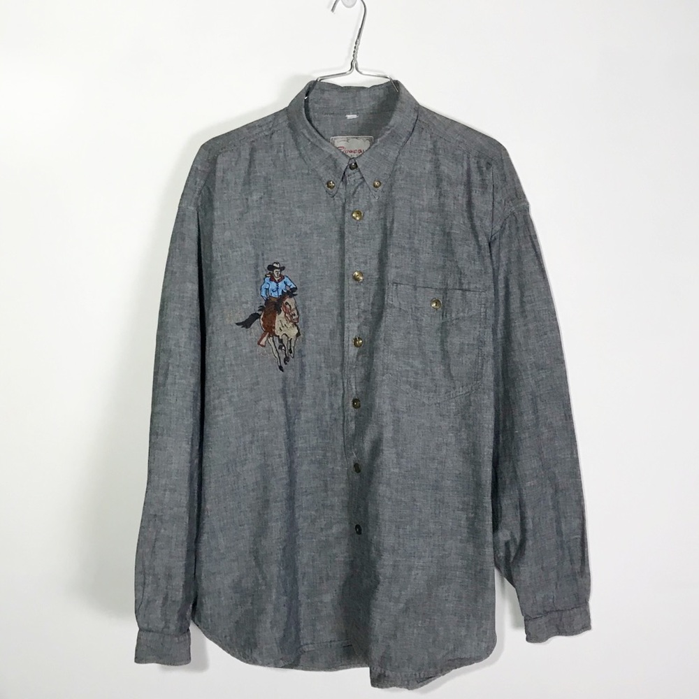 Vintage Gloweave Button Up Shirt Cowboy / Rodeo